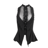 Halter Neck Gothic Blouse / Sheer Irregular Shirt