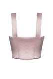 Heart-Shaped Pink Bustier Top with Strapping Detail