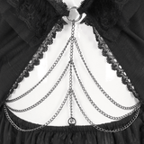Gothic Sexy Hollow Out Kurzes Kleid / Träger-Nachthemd aus Spitze mit offenem Rücken