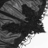 Hooded Cape with Feather Trim and Rose Embellishments