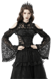 Lace Bolero with Off-Shoulder Design and Ruffled Sleeves