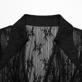 Lace Gothic Cape with Adjustable Neck and Jagged Hem Finish