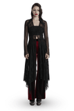 Lace Gothic Cape with Adjustable Neck and Jagged Hem Finish