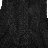 Lace Gothic Dress with Plunging V-Neck and Corset Back Tie