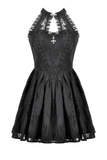 Lace Halter Dress with Elegant Keyhole Neck Design
