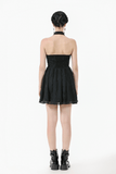 Lace Halter Dress with Elegant Keyhole Neck Design
