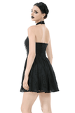 Lace Halter Dress with Elegant Keyhole Neck Design