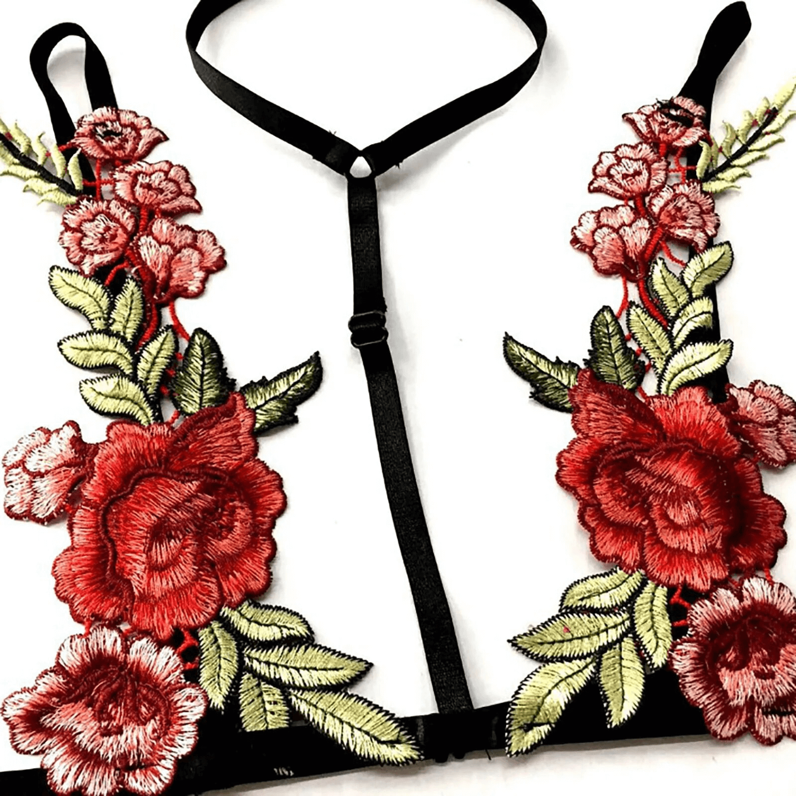 Lace Lingerie Set for Ladies / Embroidery Brief with Open Crotch - EVE's SECRETS