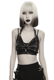 Ladies Gothic Cross Harness with Metal Ring Straps