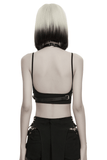 Ladies Gothic Cross Harness with Metal Ring Straps