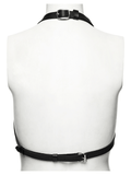 Ladies Gothic Cross Harness with Metal Ring Straps