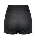 Ladies Gothic Lace Inset Shorts with Zip Pockets