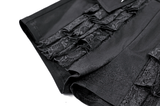 Ladies Gothic Lace Inset Shorts with Zip Pockets