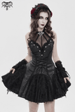 Ladies' Halter Bustier Mini Dress with Lace Edges