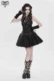 Ladies' Halter Bustier Mini Dress with Lace Edges