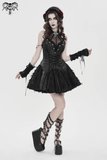 Ladies' Halter Bustier Mini Dress with Lace Edges