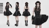 Ladies' Halter Bustier Mini Dress with Lace Edges