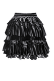 Ladies Layered Mini Skirt with Frilly Lace Edge