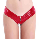 Women's Wetlook Zip Crotch Panties / Sexy Low Waist Underwear - EVE's SECRETS