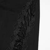 Ladies Sexy Gothic Lace Panel Flared Denim Pants