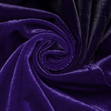 Close-up of luxurious lavender gradient velvet fabric, showcasing its soft texture and rich color. Perfect for gothic fashion.