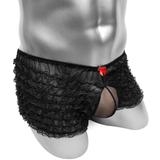 Culotte garçonne superposée pour lingerie masculine/érotique avec pochette pour pénis 