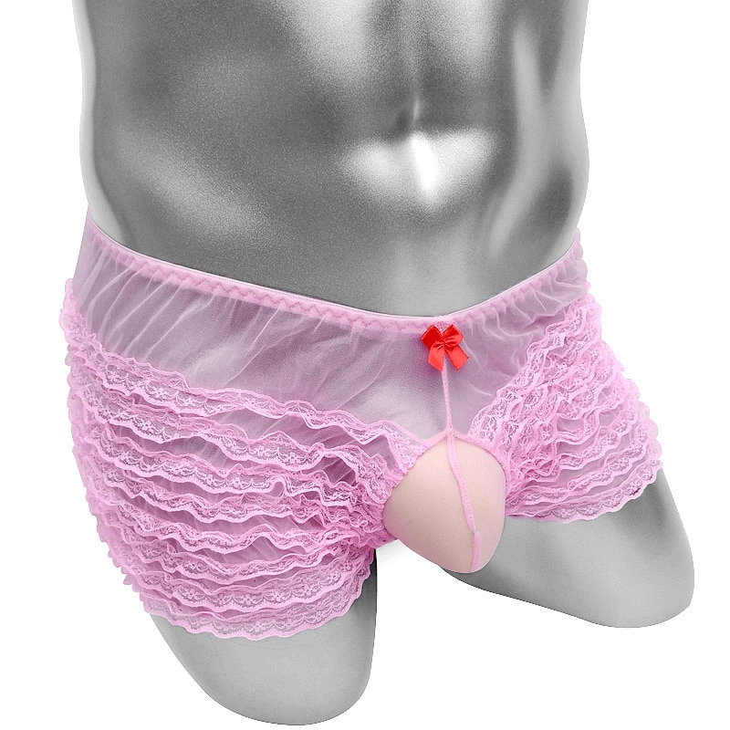 Layered Boyshort Underpants for Male / Erotic Lingerie with Pouch for Penis - EVE's SECRETS
