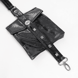 Male Cyberpunk Faux Leather Harness Vest with Buckles