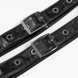 Male Cyberpunk Faux Leather Harness Vest with Buckles
