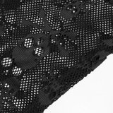 Mens Black Skull Mesh Hooded Sleeveless Top with Studs