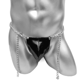 Men's Faux Leather Underwear / Sexy Lingerie with Metal Chain - EVE's SECRETS
