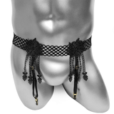 Men's Garter Belts / Sexy Lingerie with Floral Suspenders / Erotic Nightwear for Male