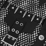 Men's Industrial Mesh Shirt with Buckle Accents
