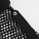 Men's Industrial Mesh Shirt with Buckle Accents