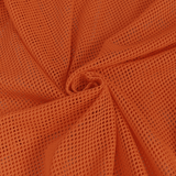 Men's Long Sleeves Mesh Top: Stylish Orange Transparency