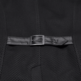 Men's Punk Mesh Black Vest with Strap Buckles