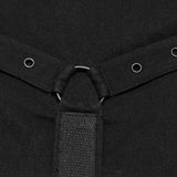 Men's Punk Stand Collar Vest with Chain Harness