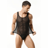 Men's Underwear / Sexy Mesh Bodysuit / Breathable Undershirt for Male - EVE's SECRETS