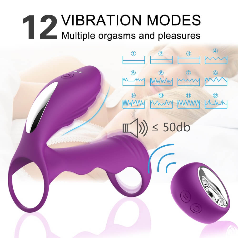 Men's Vibrating Cock Ring with G-Spot Stimulation / Silicone Msturbator for Couples / Adult Sex Toys - EVE's SECRETS