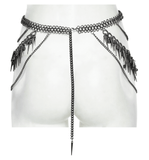 Metal Waist Chain for an Edgy Look with Rivet Accents