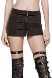 Denim Mini Skirt with Mesh Pockets and Zipper for You