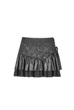 Mini Skirt from Punk Rave with Lace and Ruffle Accents