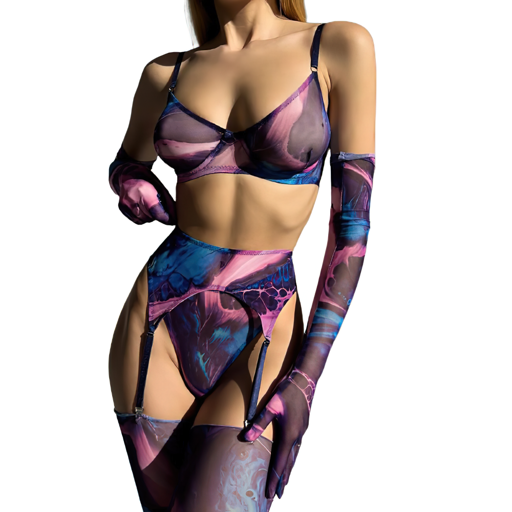 Multicolor Erotic Women's Lingerie / Sexy Female Bra Sets / Intimate Mesh Outfits - EVE's SECRETS