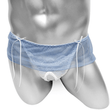 Open Crotch Panties For Men / Sexy See-Through Lingerie / Male Briefs with Low-Rise