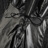 Patent Leather Mini Dress / Women's Erotic Black Lingerie / Night Dress on Zipper - EVE's SECRETS