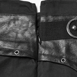 Pleated Gothic Mini Skirt with Metallic Hardware Accents