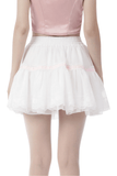 Pleated Mini Skirt with Pink Bows - Sweet Lolita Style