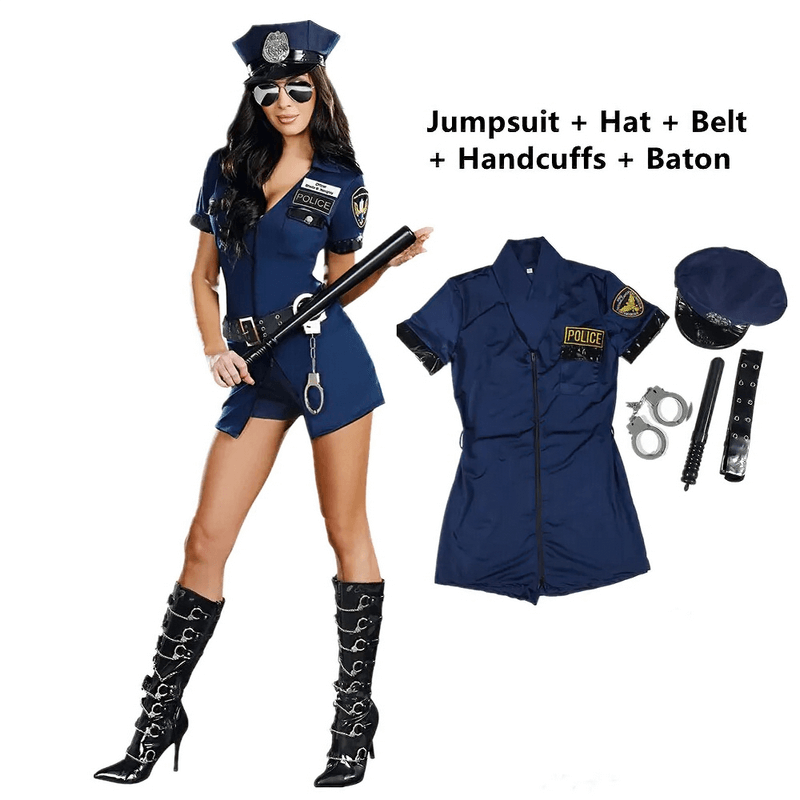 Police Officer Cosplay Costume / Women's Sexy Halloween Outfit - EVE's SECRETS