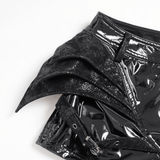 Punk Bat Wing Zip Front High Waist Alternative Shorts