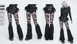 Punk Bat Wing Zip Front High Waist Alternative Shorts